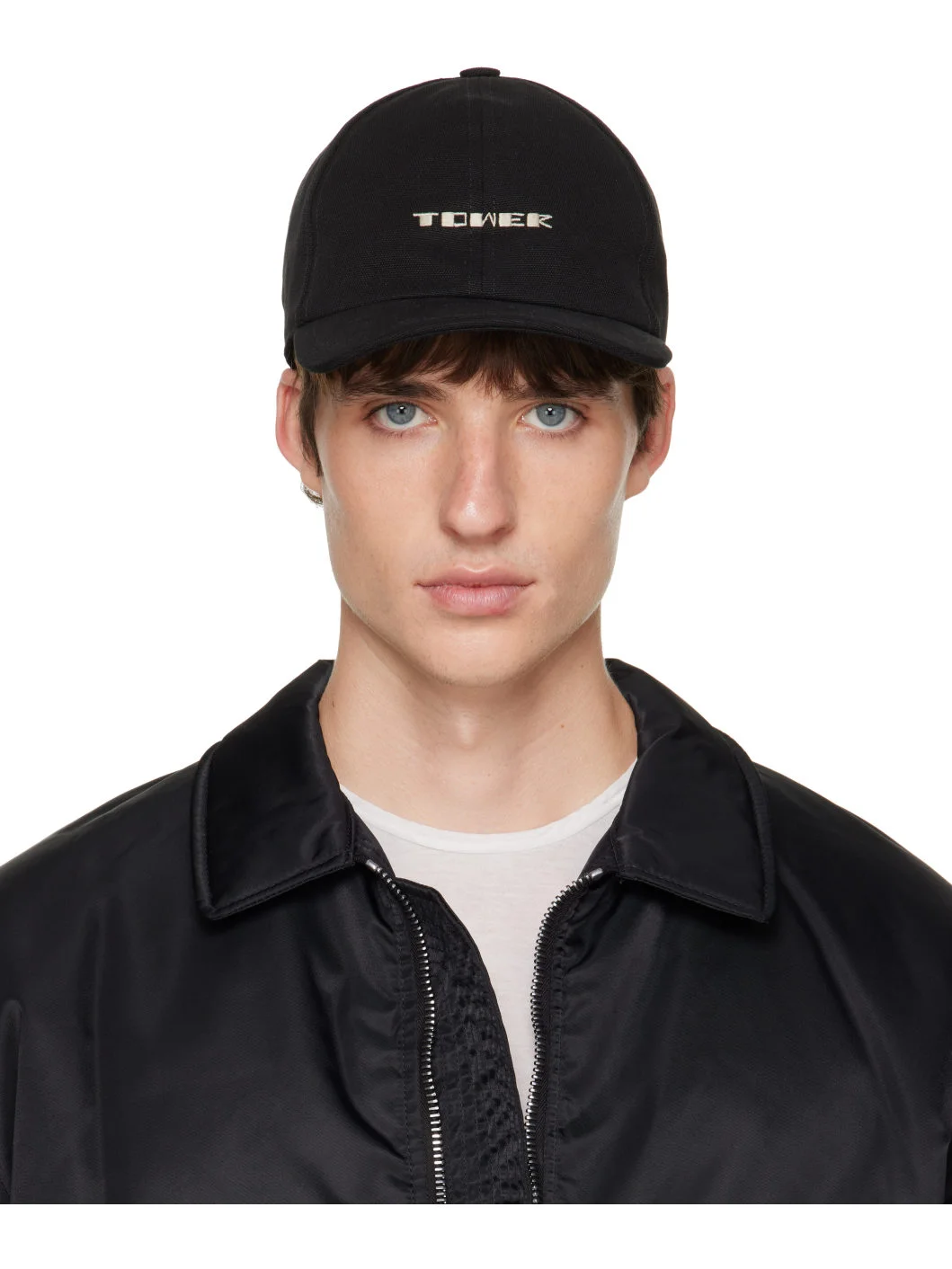 Black Tower Embroidery Baseball Cap - 1
