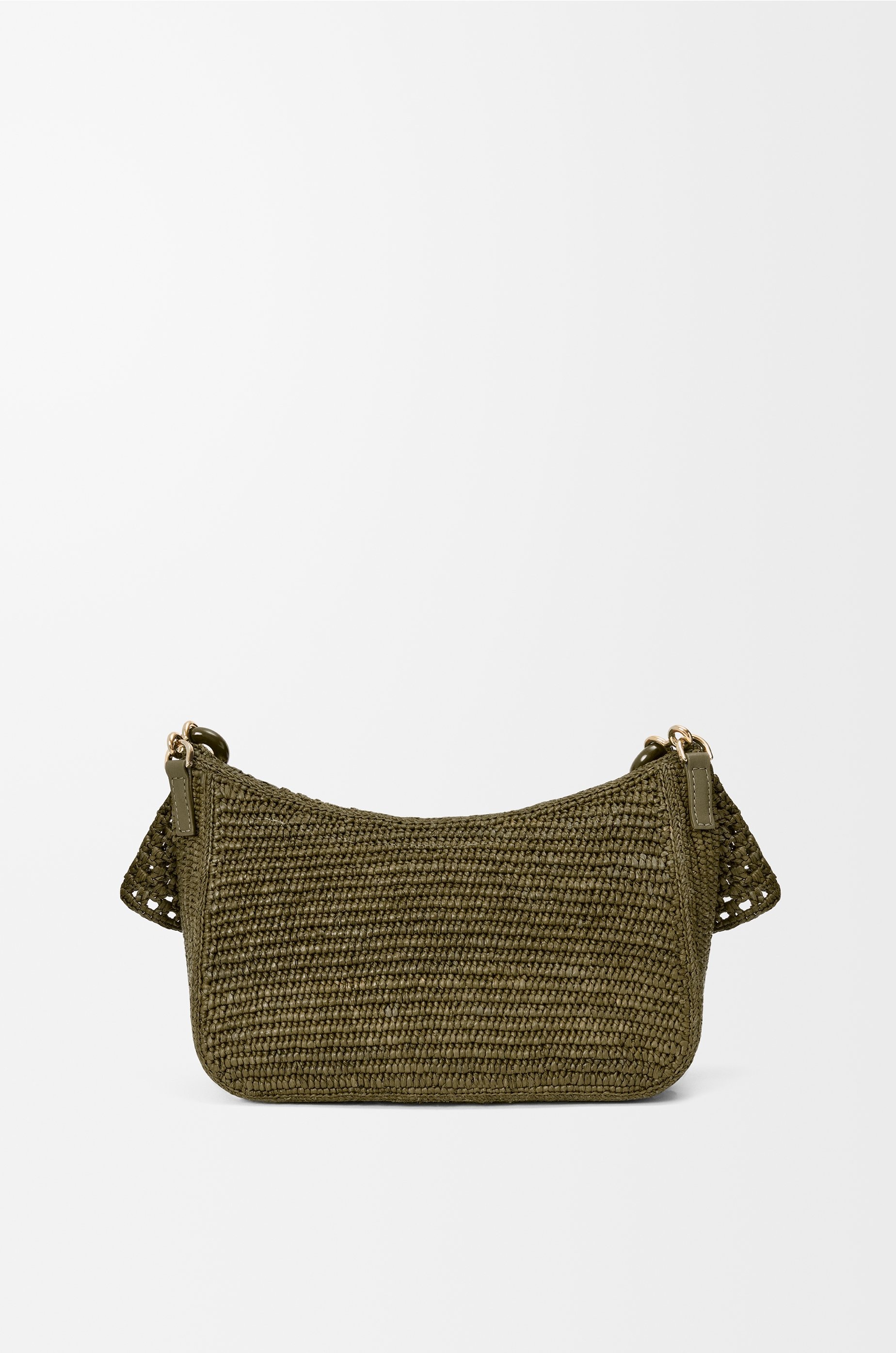 Medium Ola bag in raffia and calfskin 7