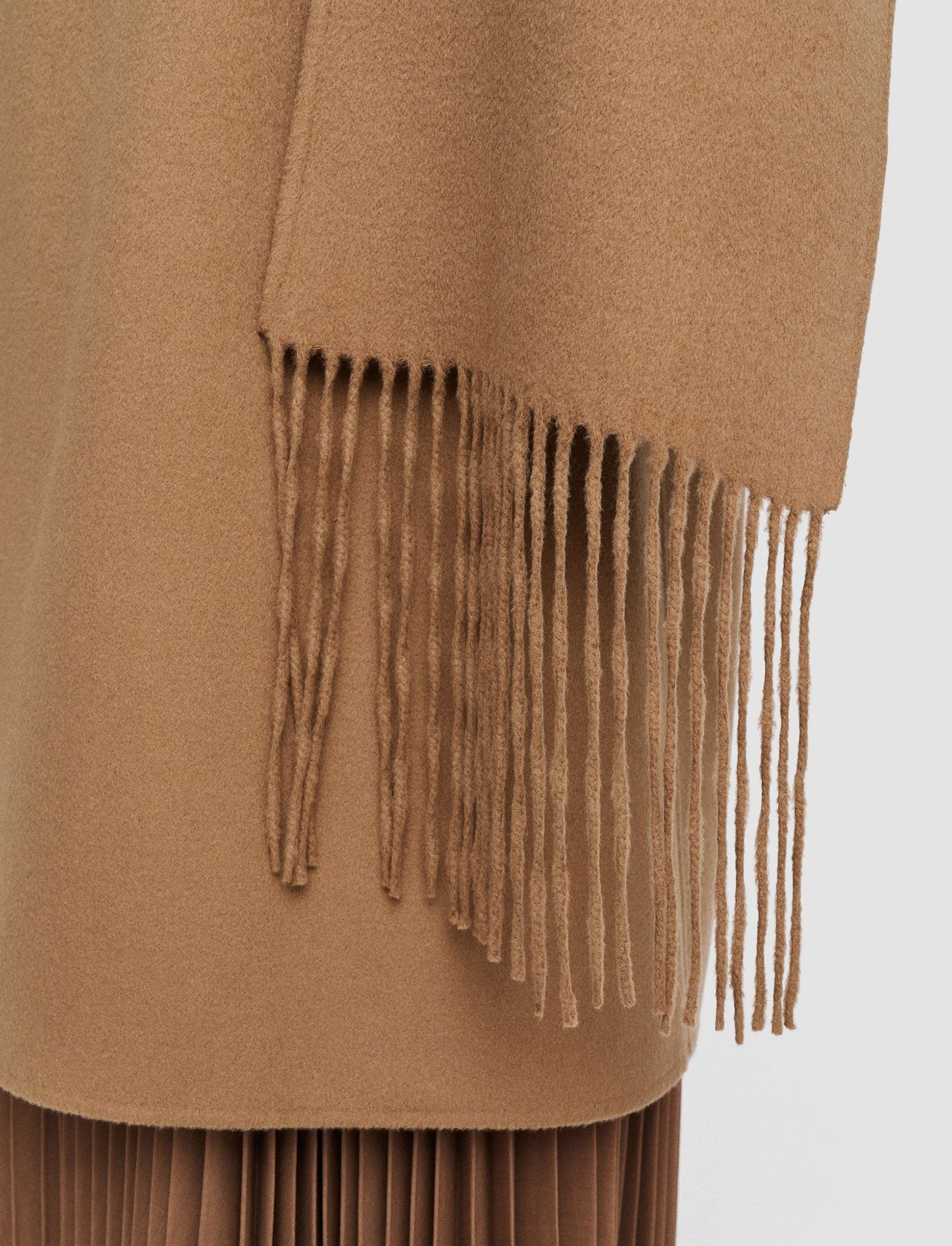 Light Double Face Fringed Lepage Coat - 6