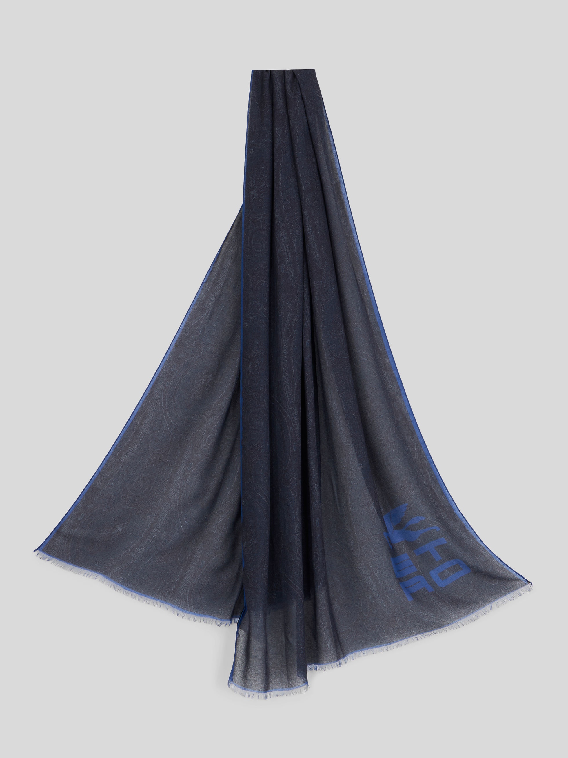 PAISLEY SCARF WITH ETRO CUBE LOGO - 1