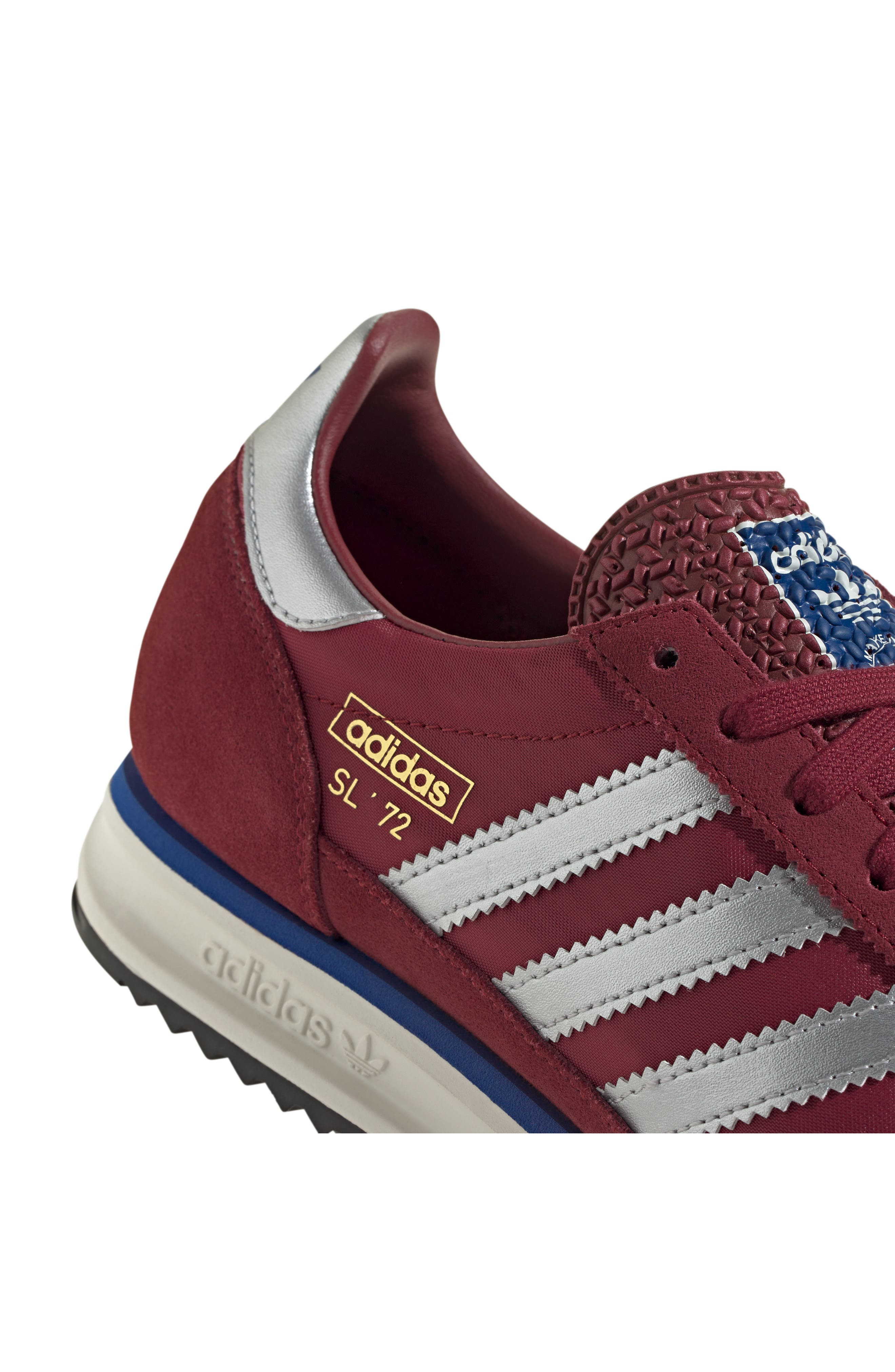 adidas Gender Inclusive SL 72 RS Sneaker in Maroon/Silver Met/Off White at Nordstrom - 7
