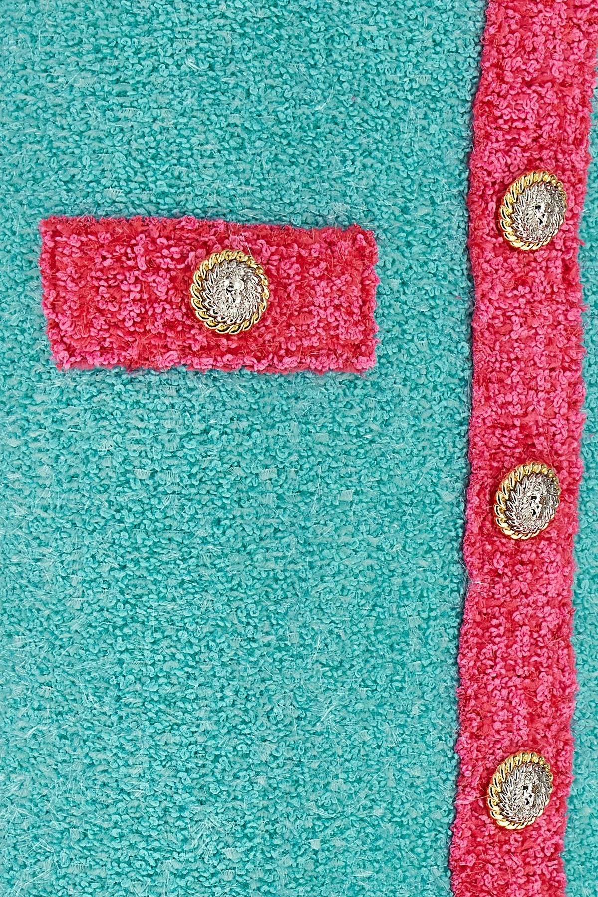 'Leone' button two-tone skirt - 6