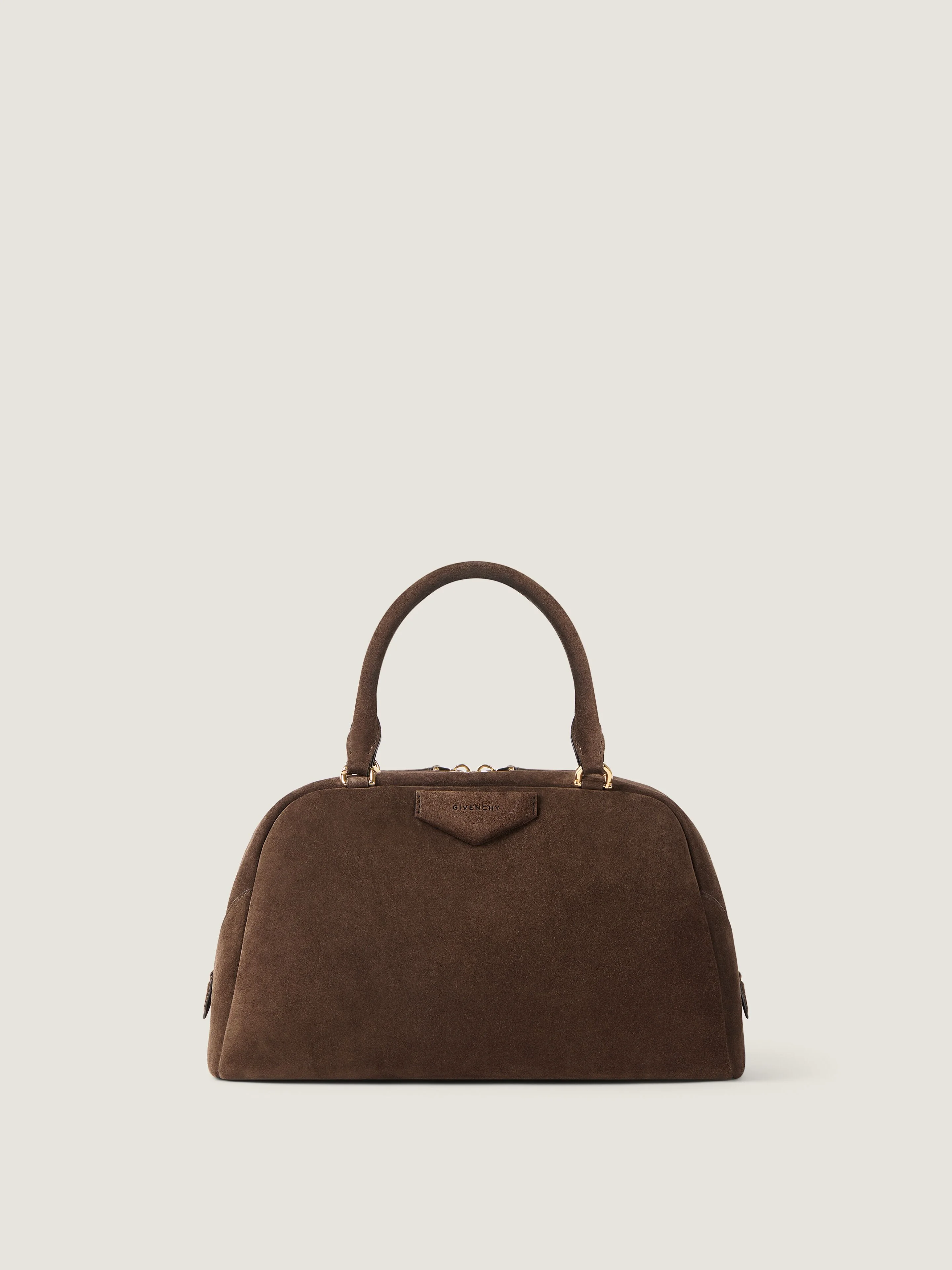 ANTIGONA EAST-WEST BOWLING BAG IN SUEDE - 1