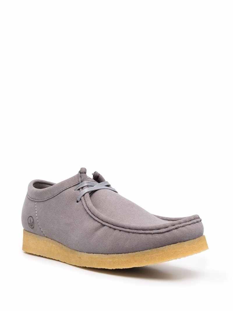 Clarks Originals logo-print lace-up boat shoes outlook