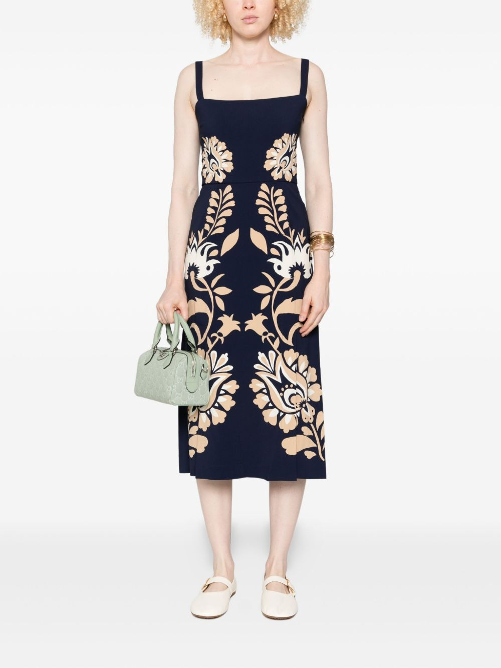 floral-pattern midi dress - 2