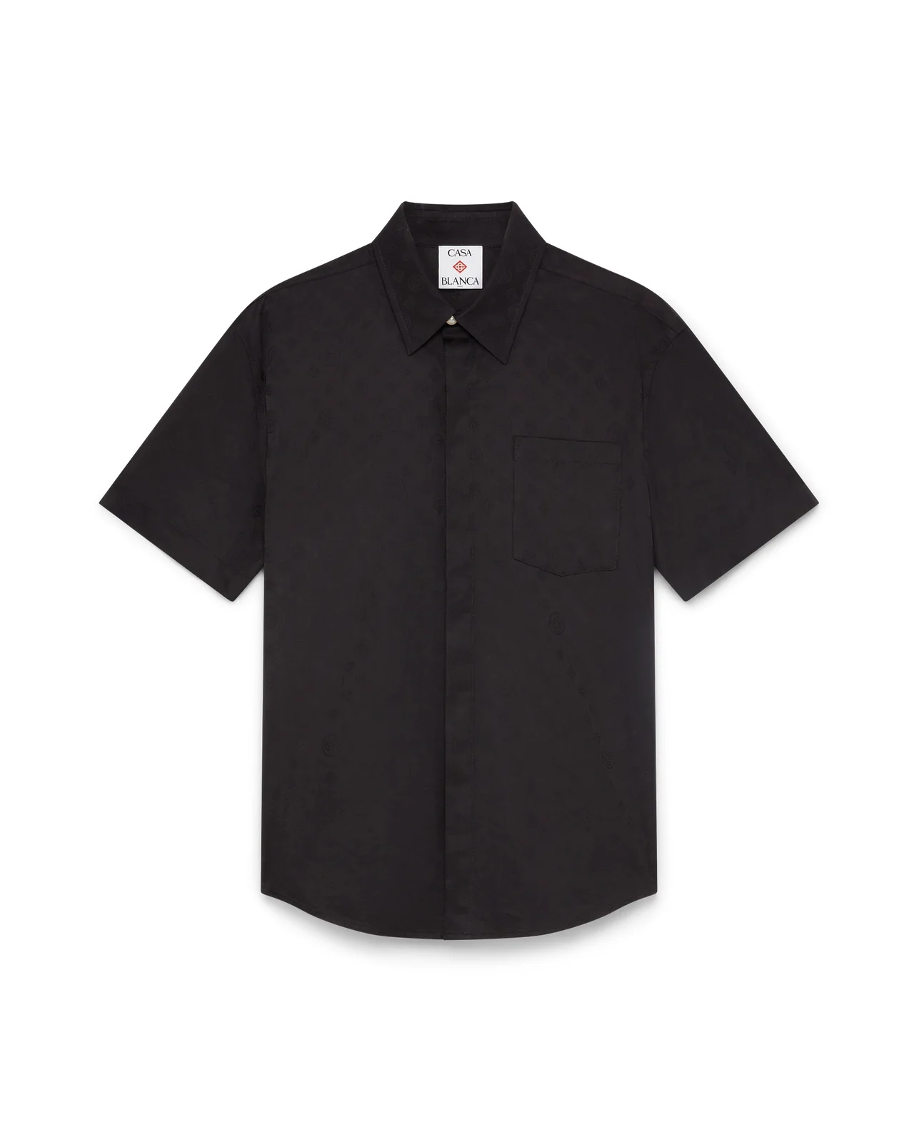 Cotton Monogram Short Sleeve Shirt | Casablanca Paris - 1