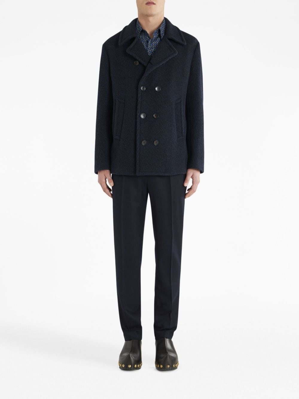 pressed-crease wool trousers - 2