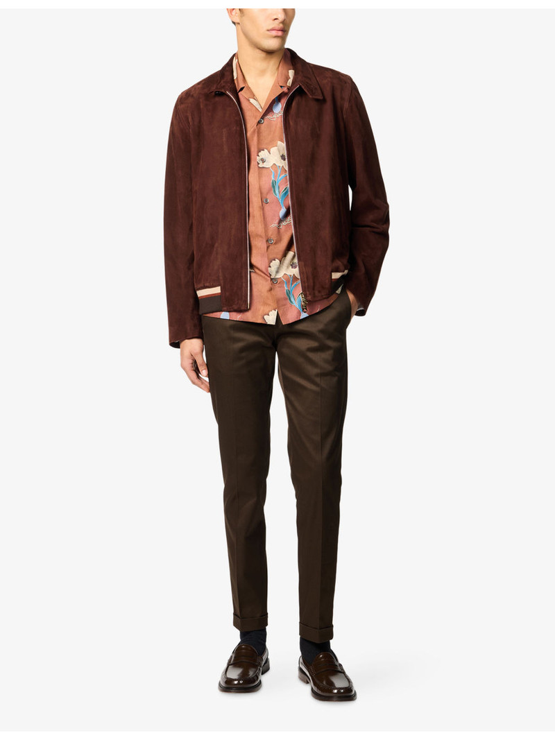 Paul Smith Floral-Print Short-Sleeve Cotton Shirt outlook