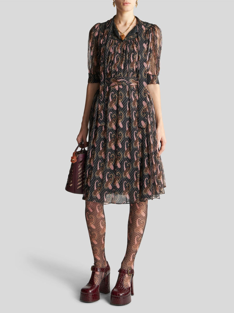 PAISLEY CREPON MINI DRESS 3