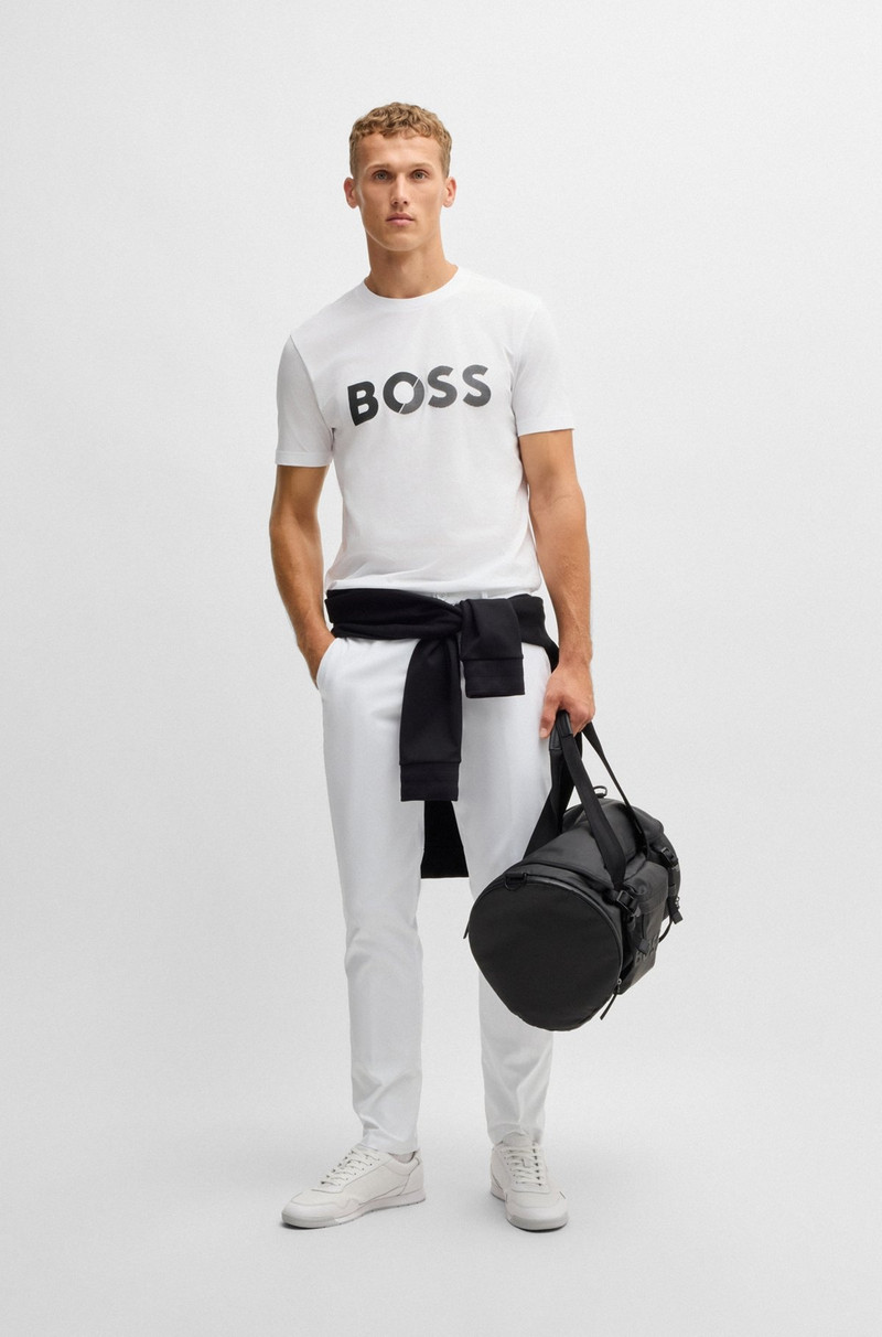 BOSS COTTON-JERSEY T-SHIRT WITH LARGE LOGO outlook
