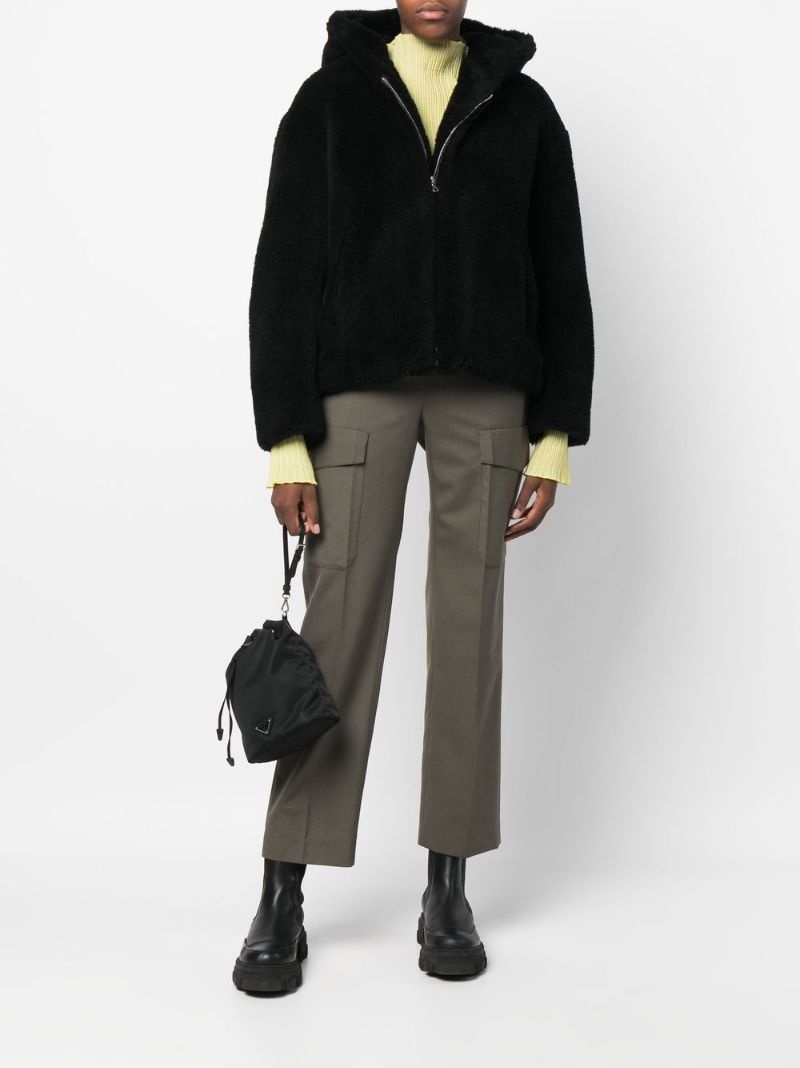 hooded wool jacket - 4