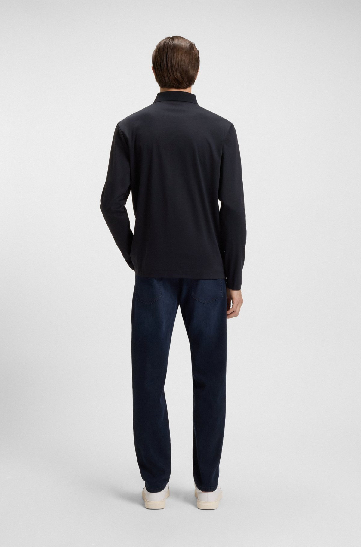 MERCERIZED-COTTON POLO SHIRT WITH DOUBLE B MONOGRAM - 5