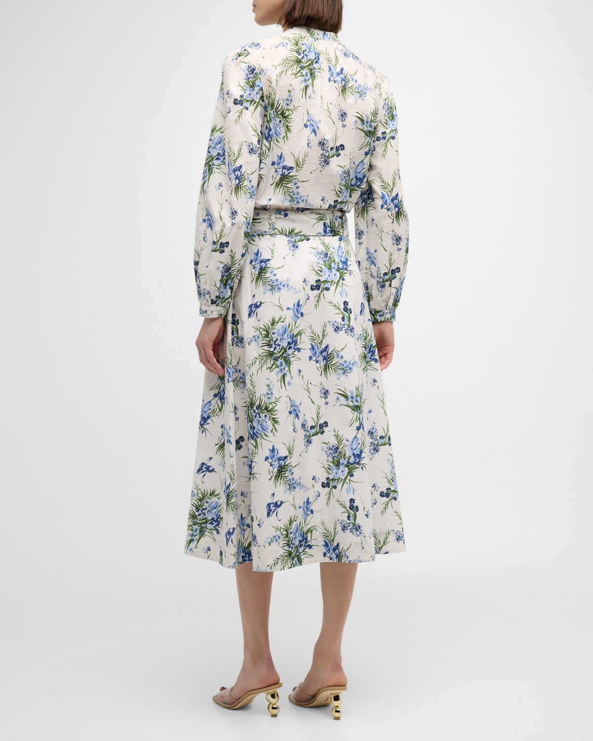 Arwen Floral Belted Midi Skirt - 5