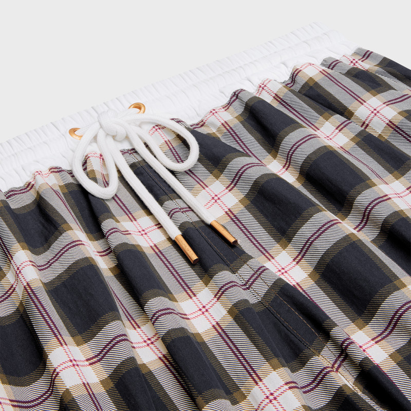 celine mini shorts in checked panama 3