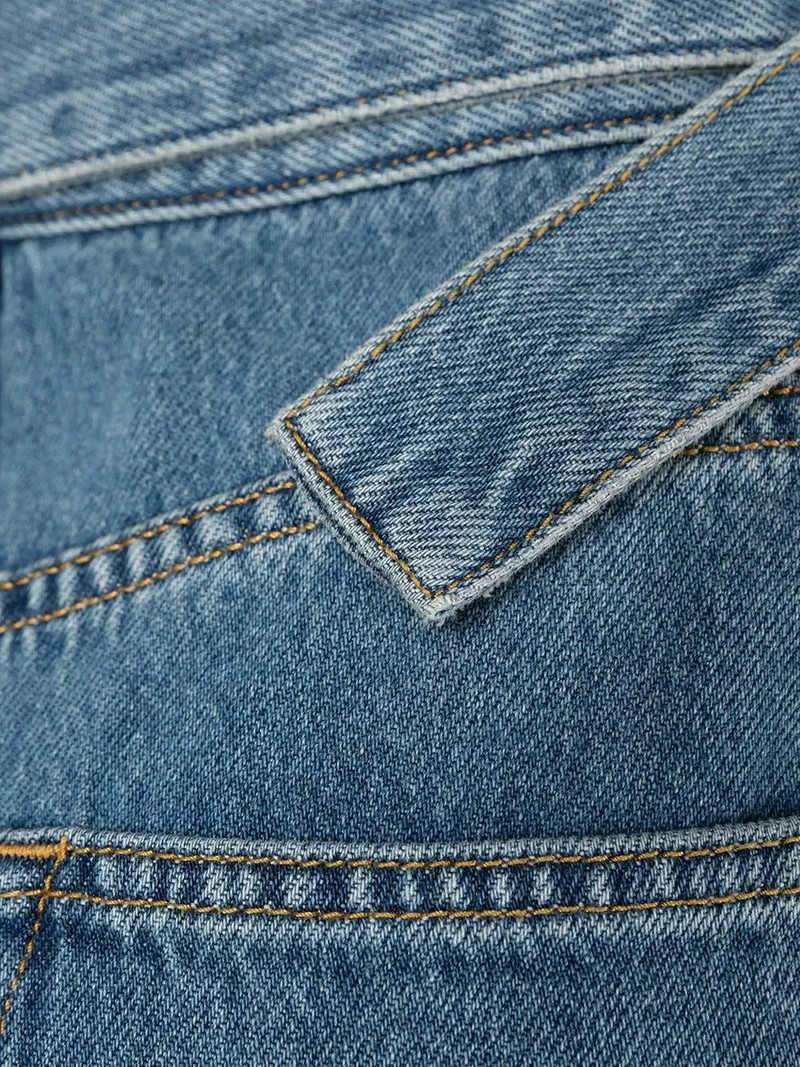 pleat-detail straight-leg jeans 7