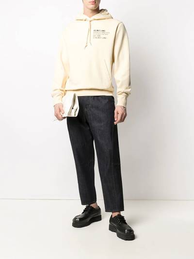 Helmut Lang logo-print cotton hoodie outlook