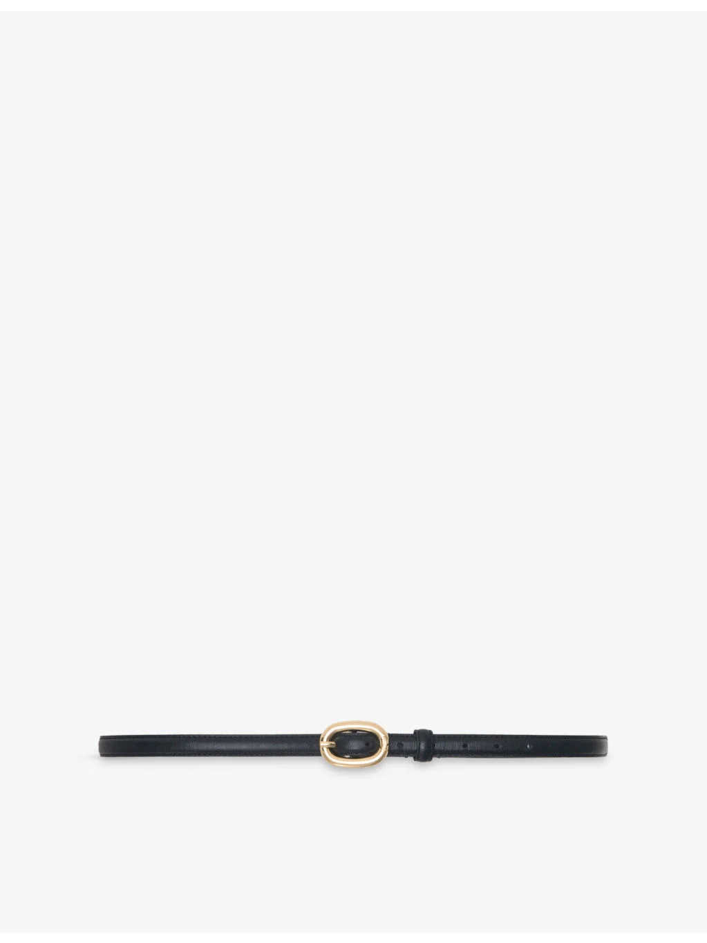 Oval Buckle Leather Belt - 1