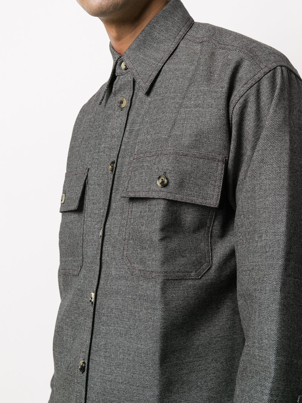 woven twill chore shirt - 5