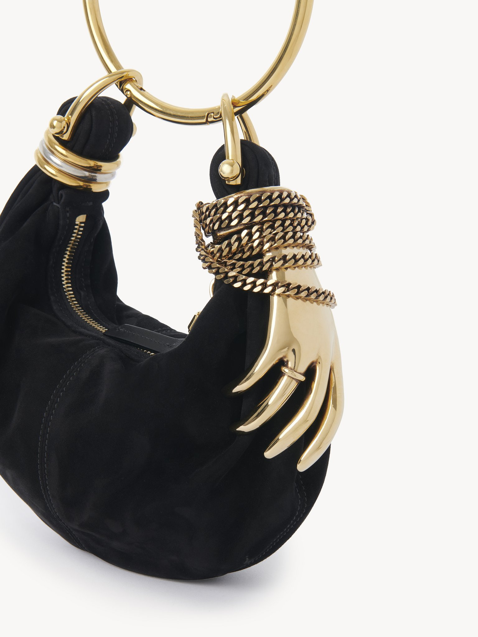 MINI BRACELET HOBO BAG IN SUEDE LEATHER - 6