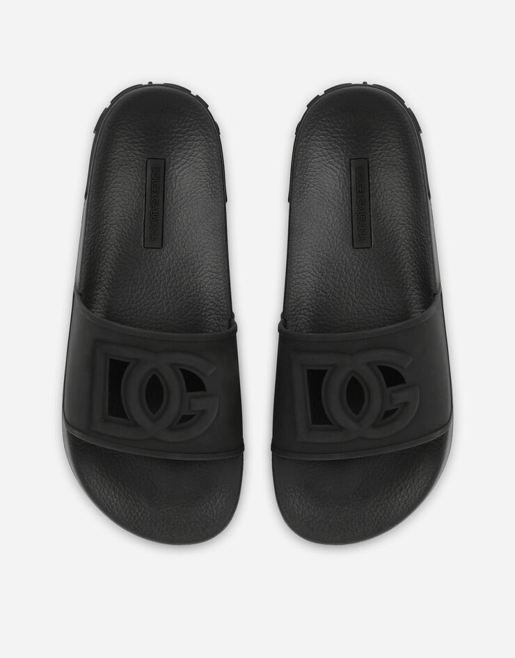 Rubber beachwear sliders with DG logo - 4