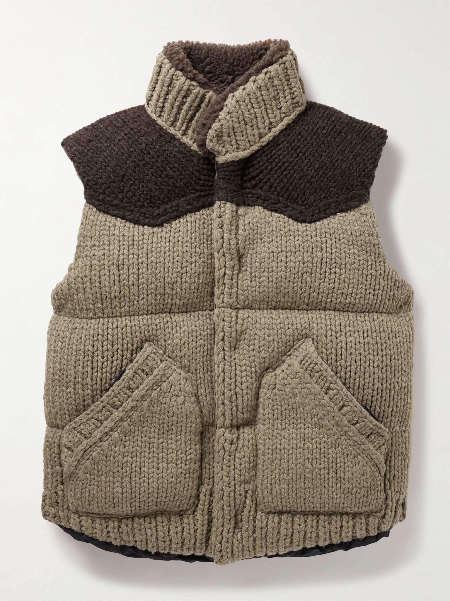 Quilted Padded Wool Gilet - 1