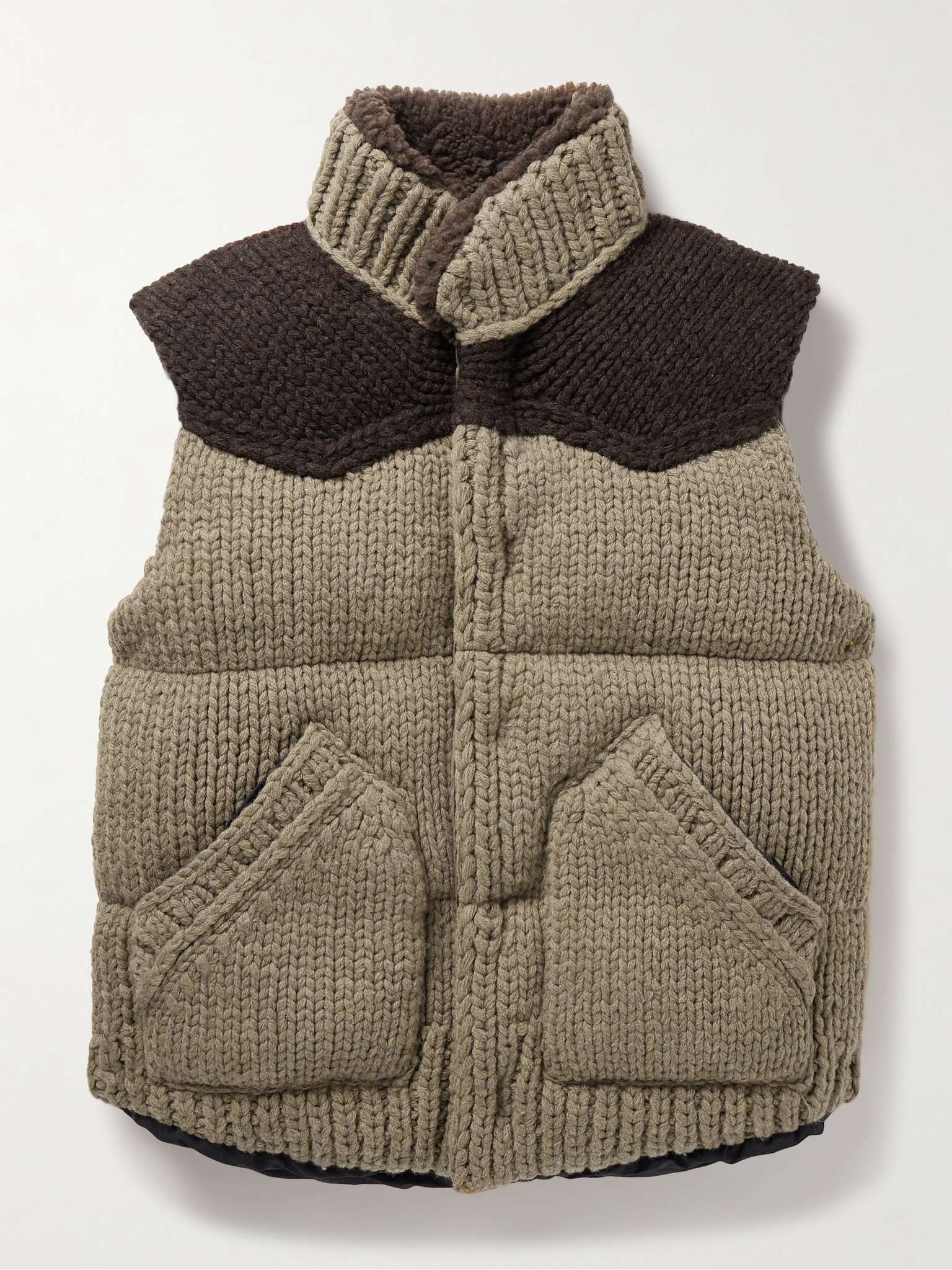 sacai Quilted Padded Wool Gilet | REVERSIBLE