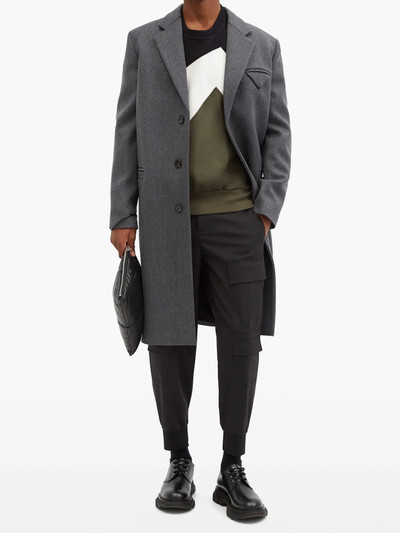 Neil Barrett Cargo-pocket cuffed stretch-gabardine trousers outlook