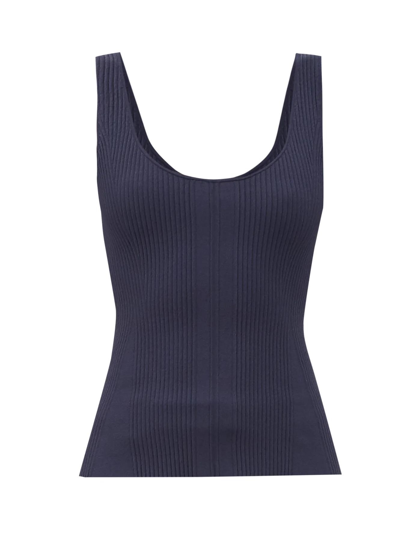 Yanaka rib-knitted jersey tank top - 1