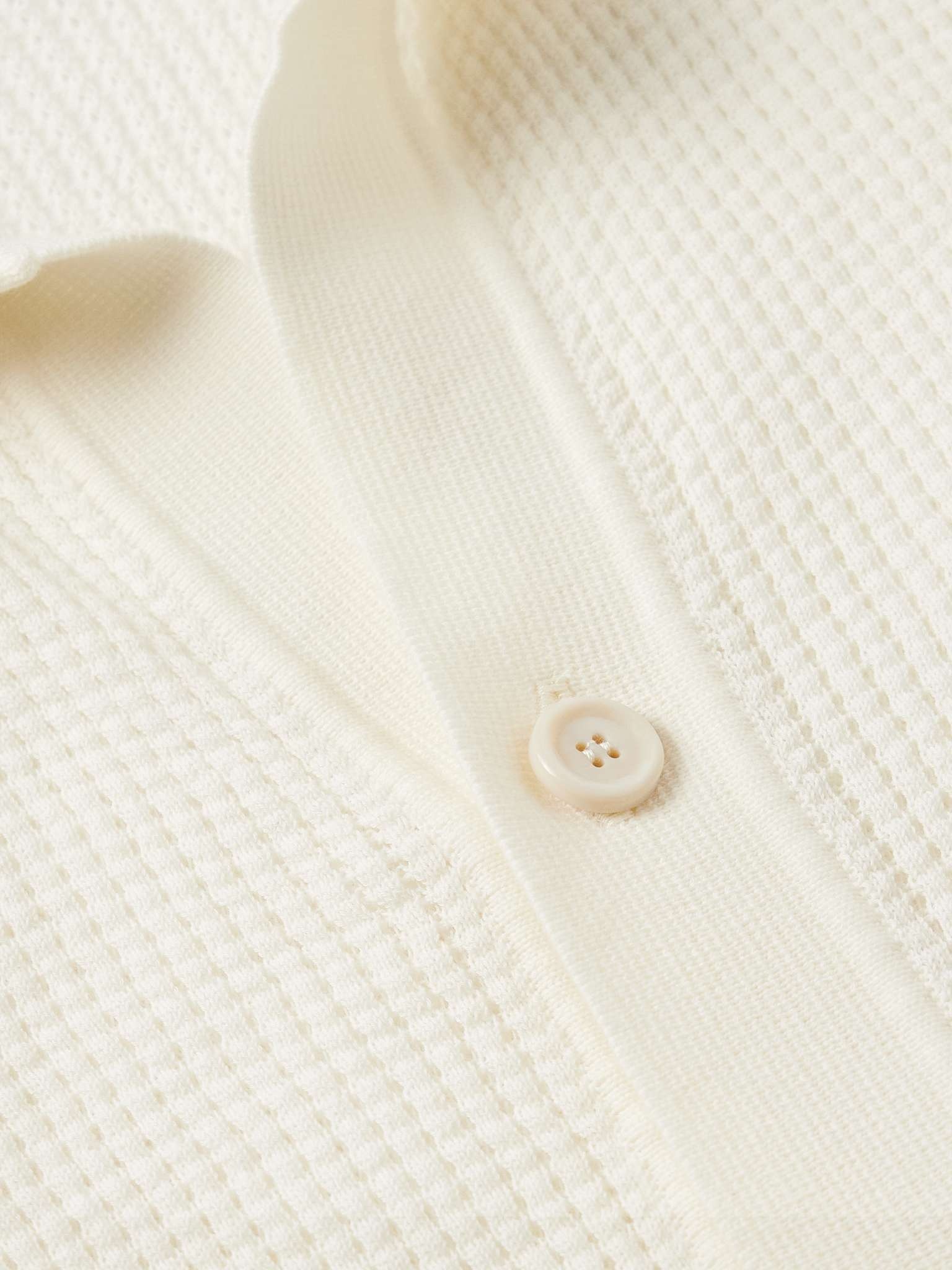 Els Slim-Fit Waffle-Knit Cotton Shirt - 4
