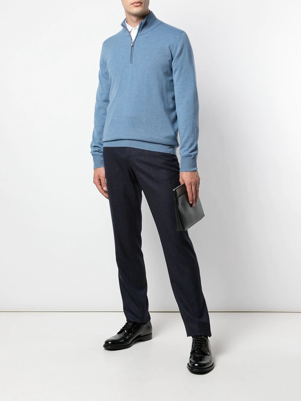 cashmere half-zip jumper - 2