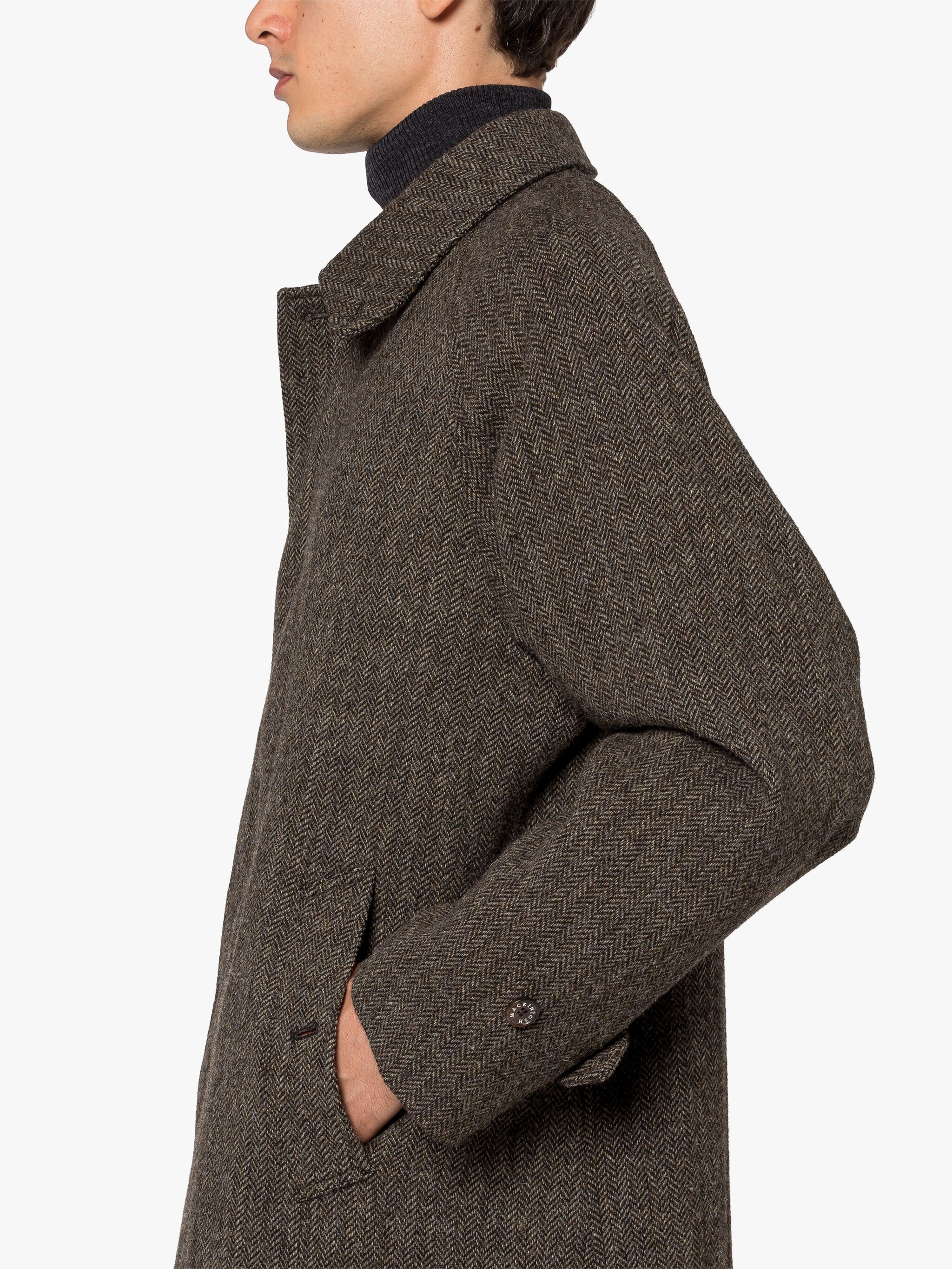 BELFORD BROWN WOOL BALMACAAN COAT - 6