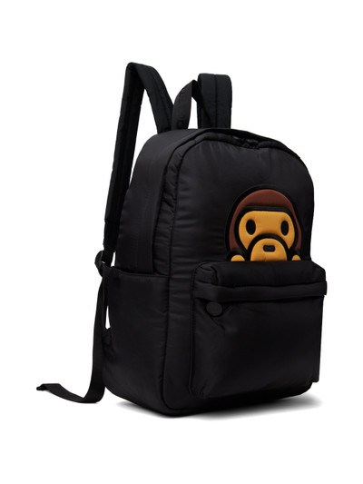 A BATHING APE® Black Baby Milo Medium Backpack outlook