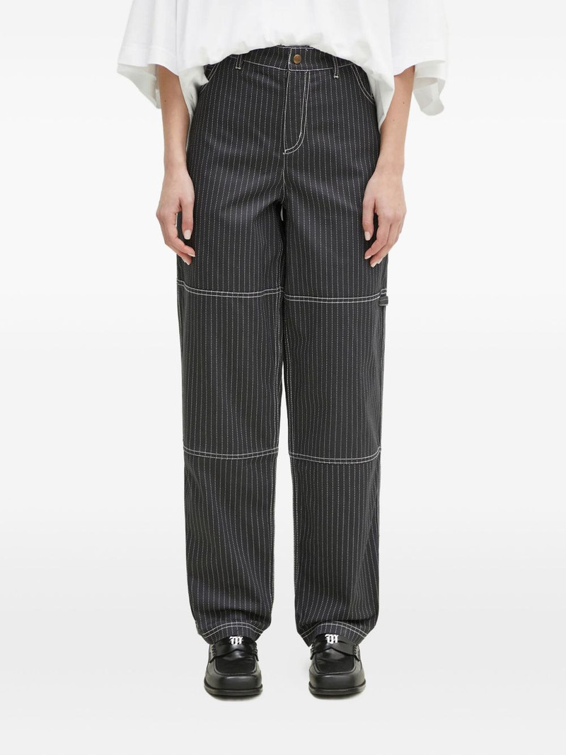 pinstriped panelled trousers 1