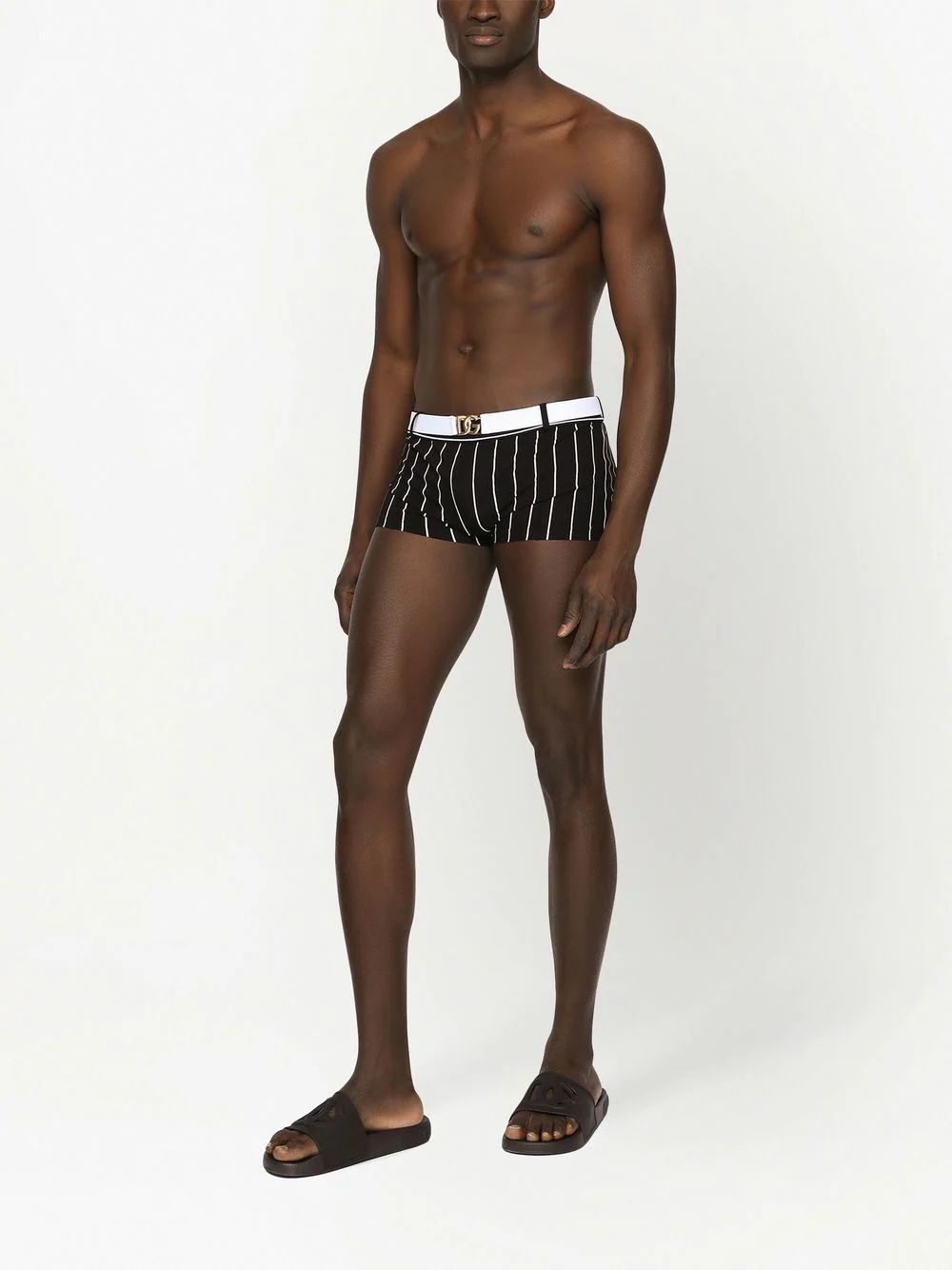 stripe-print swim shorts - 2