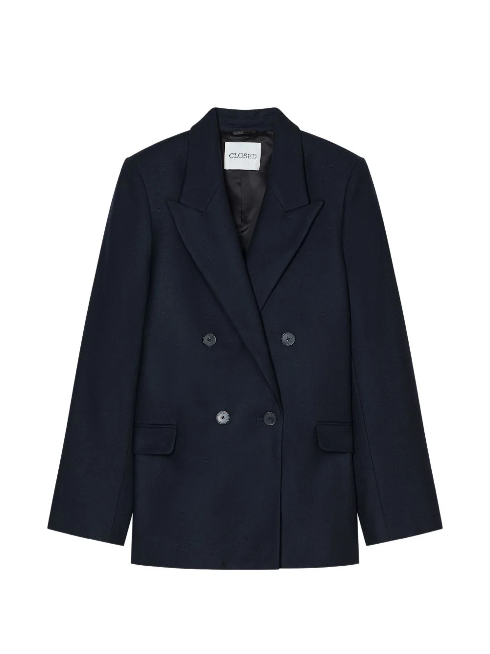 double-breasted fitted blazer - 1