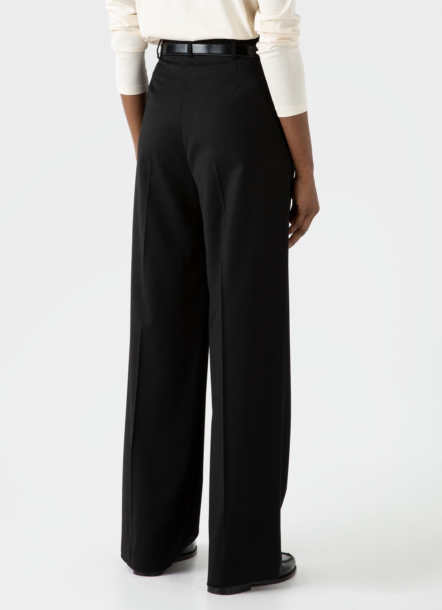 Pleated Wool Trouser - 4