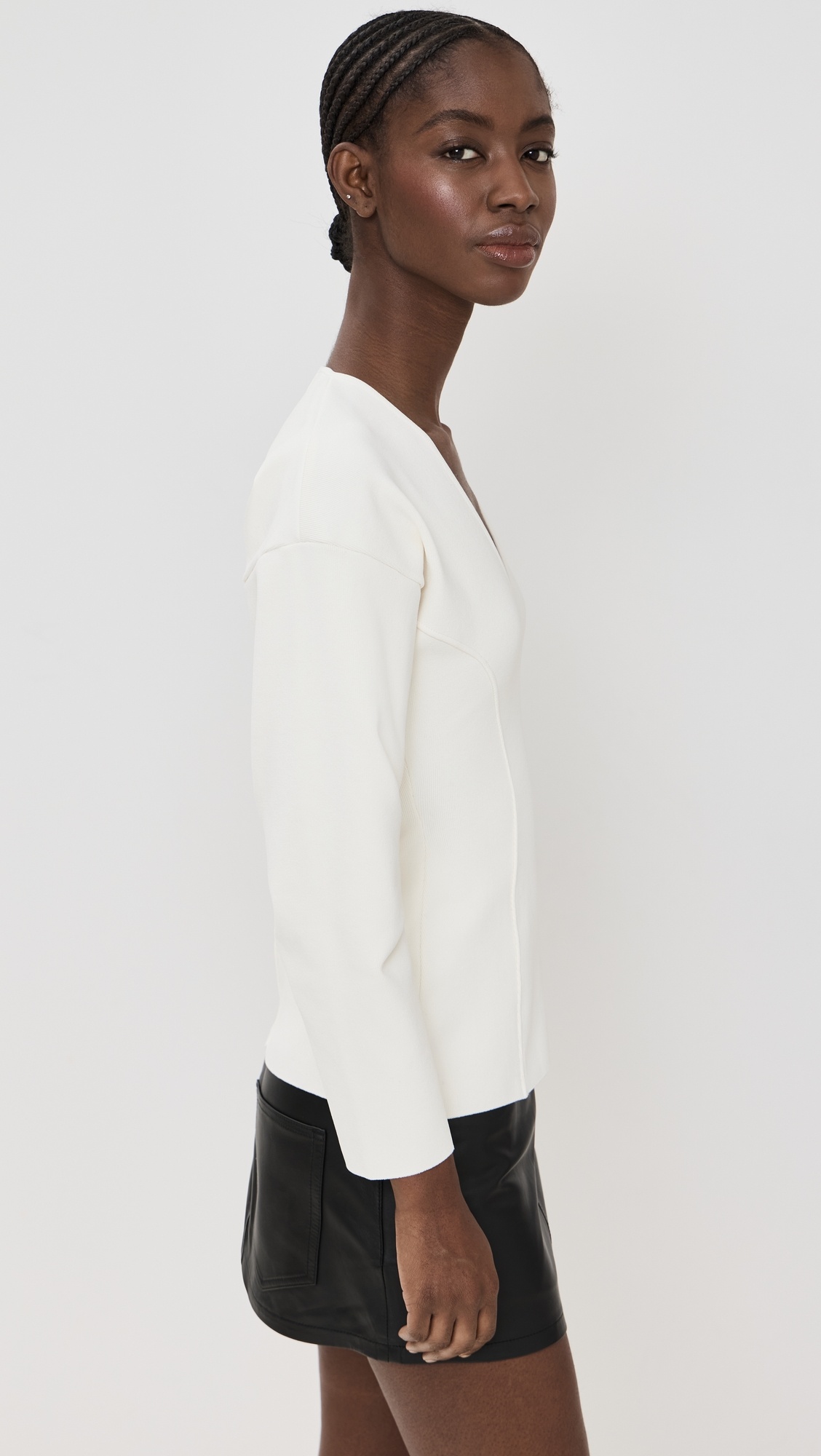 Matte V Neck Sweater - 3