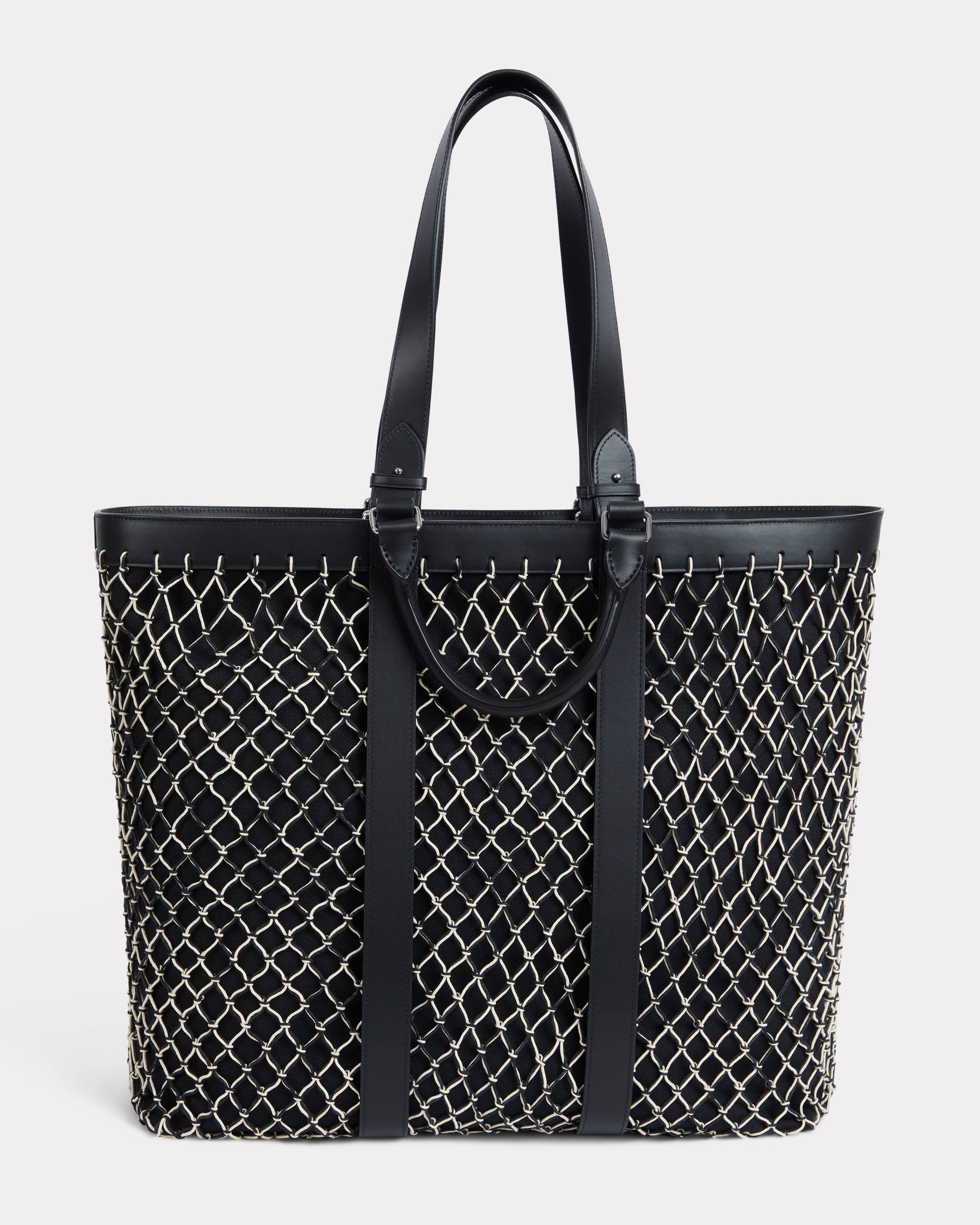 'KENZOAMA' large totebag in canvas and fishnet - 2