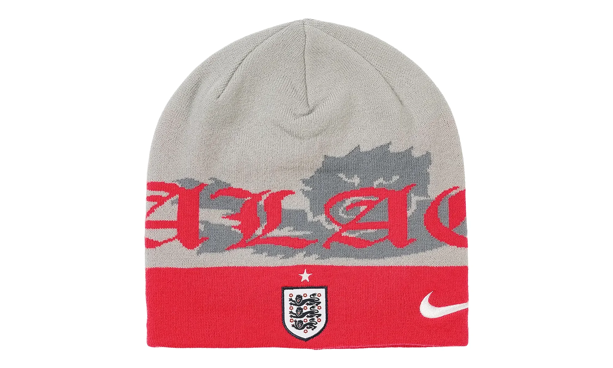 England Uncuffed Beanie "Palace - Pewter Grey/Cool Grey/Bright Crimson" IO9485 052 - 1