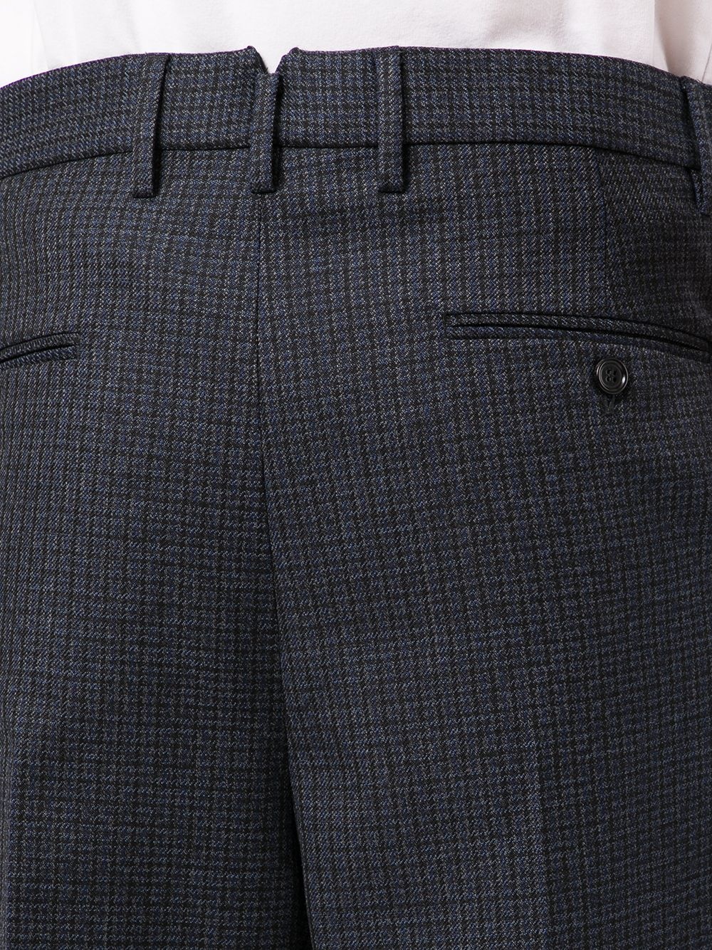 checked pleat-detail trousers - 5