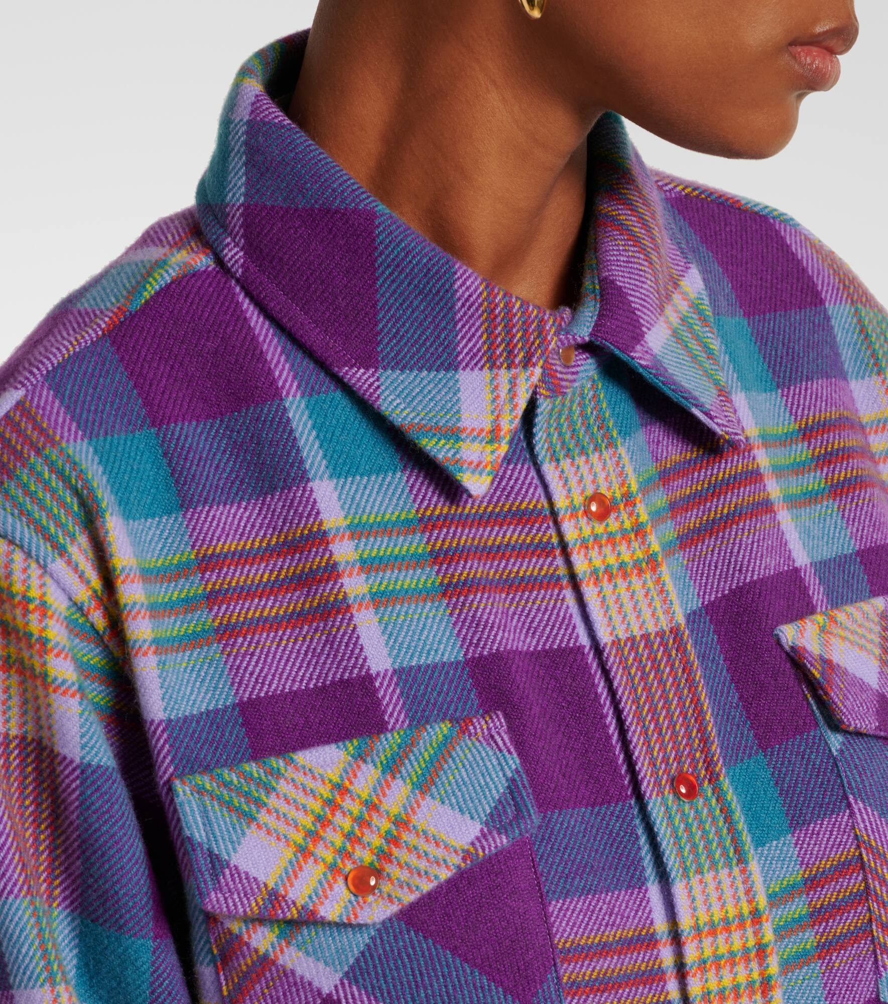 Jean's Glade plaid cashmere shirt - 4