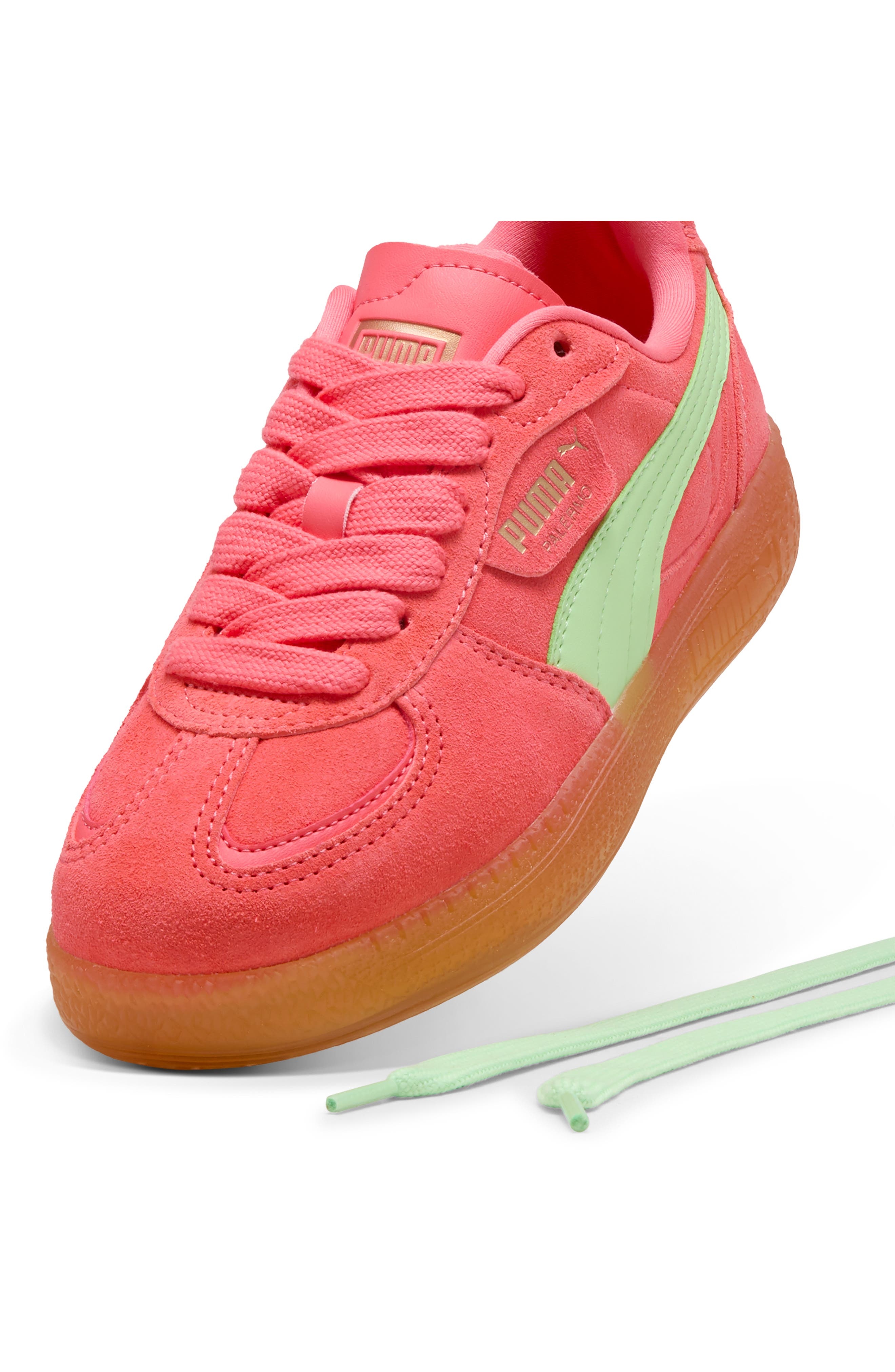 PUMA Palermo Moda Xtra Gum Rubber Sneaker in Peach Frost-Spring Fern at Nordstrom - 5