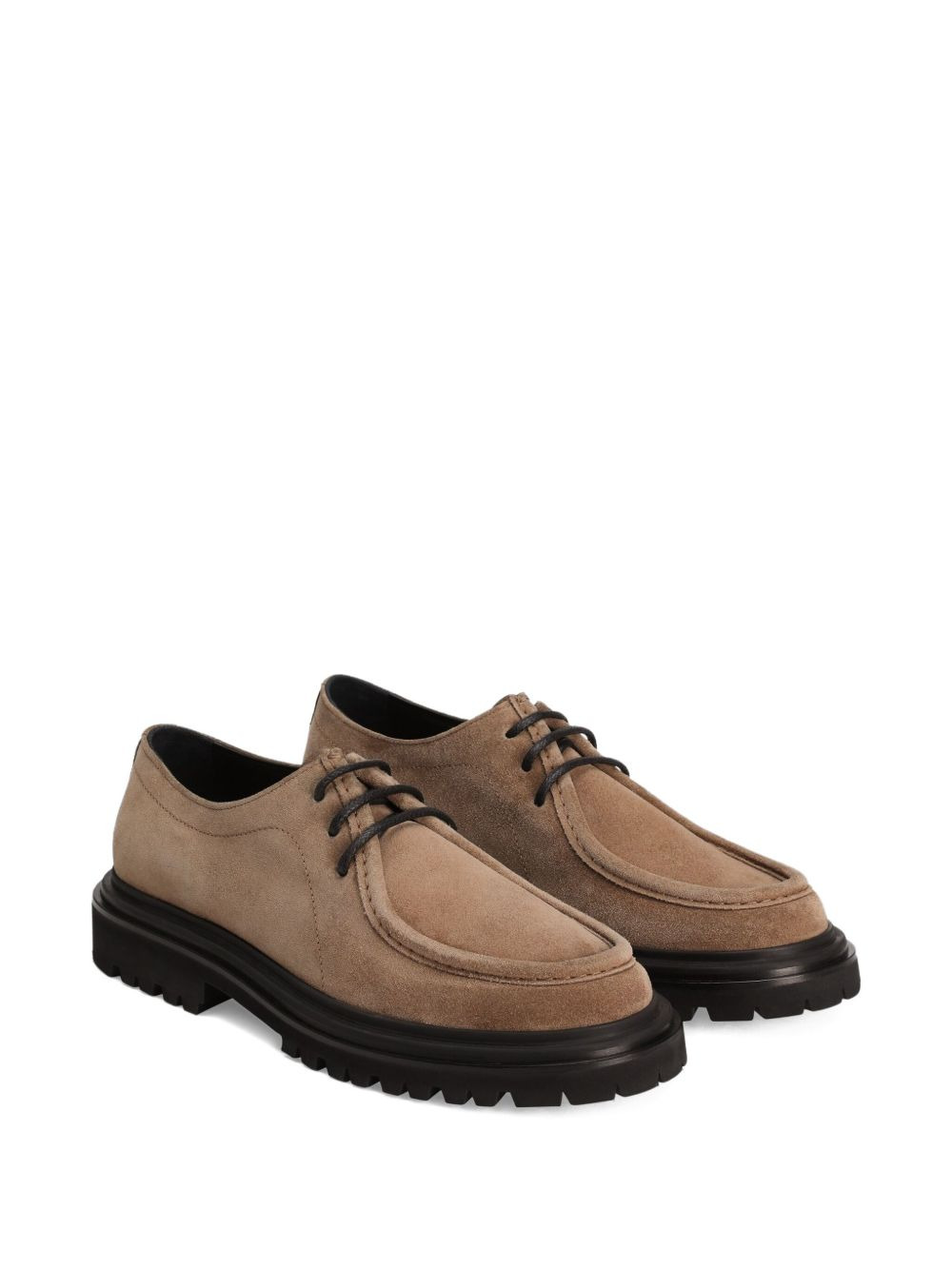 suede lace-up derby shoes - 2