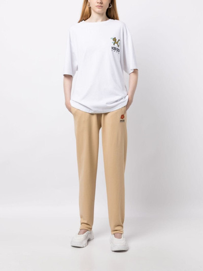 KENZO logo-embroidered cotton track pants outlook