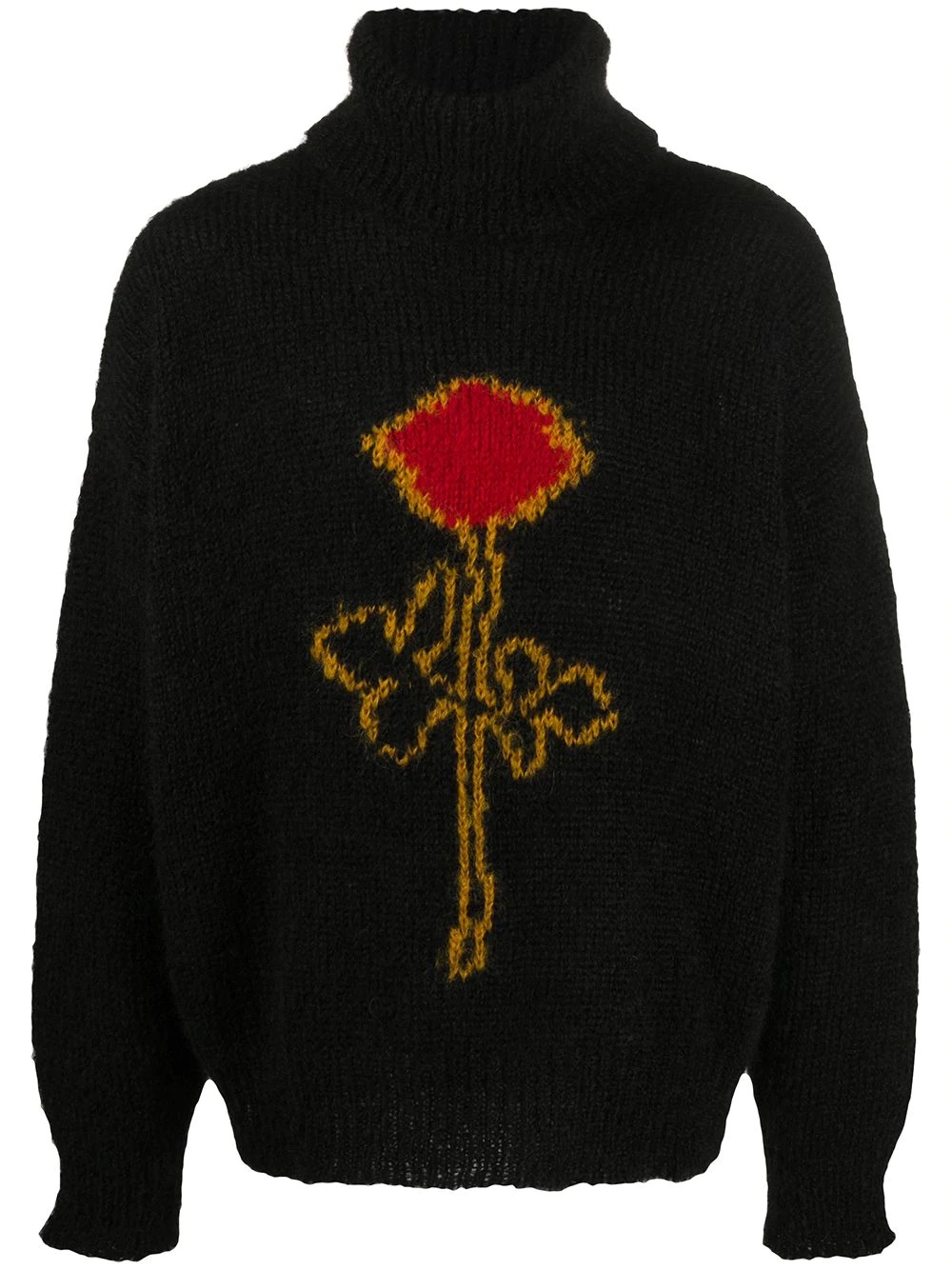 single rose turtleneck jumper - 1