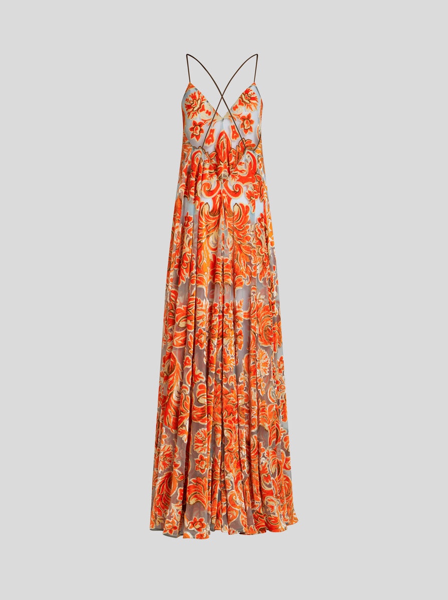 ワンピース Etro Velvet Jacquard Tulle Dress Etro TULLE AND JACQUARD VELVET DRESS | REVERSIBLE