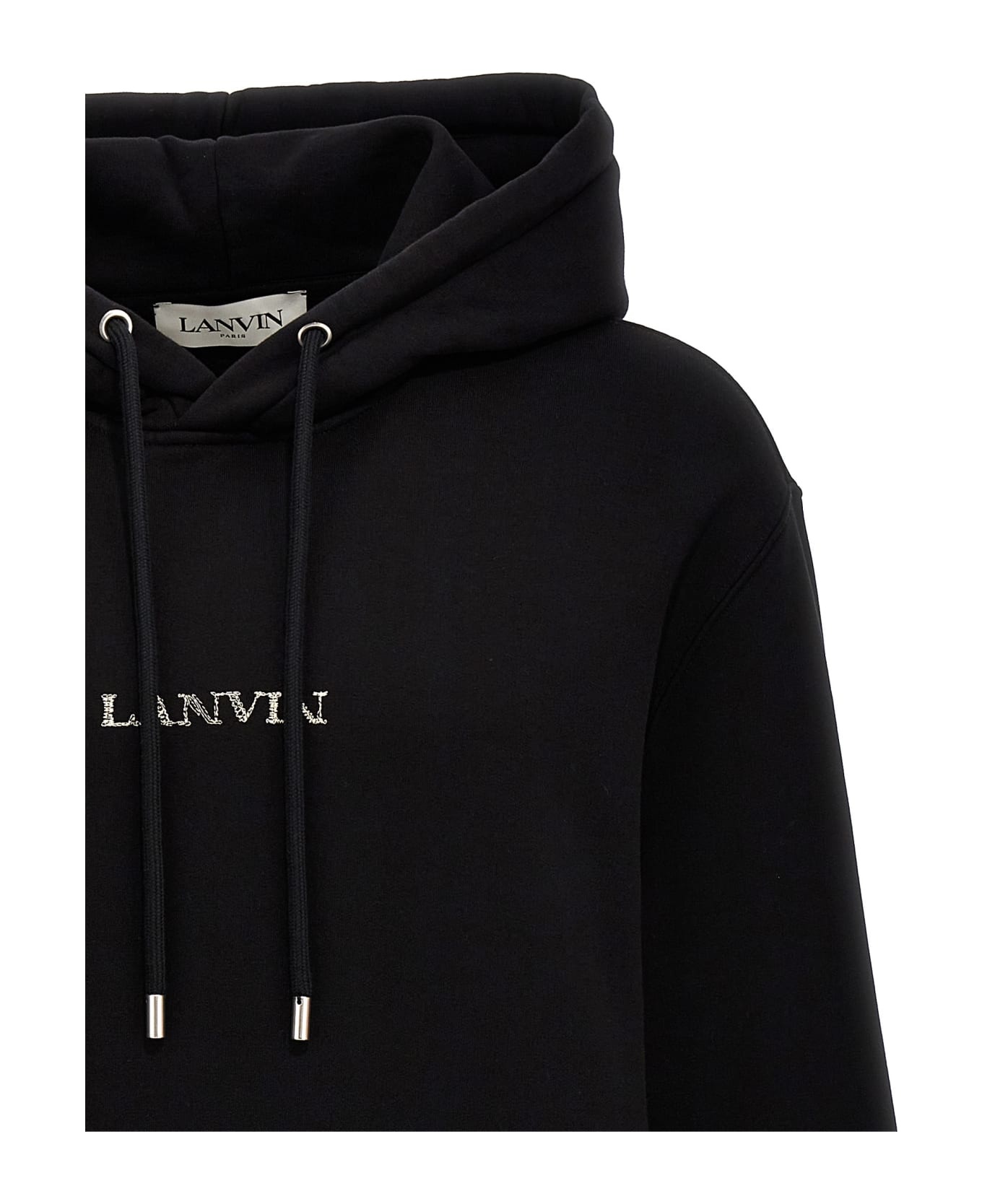VIP★大人気 LANVIN LETTERING LOGO EMBROIDERY HOODIE Lanvin Logo Embroidered Hoodie | italist