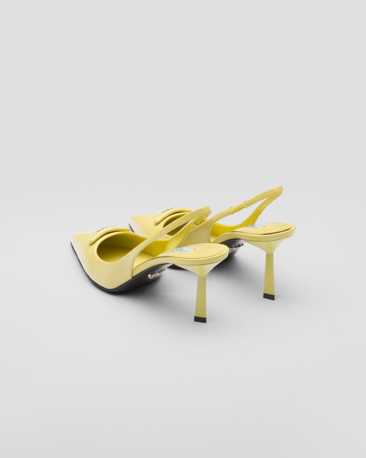 Brushed leather slingback pumps - 5