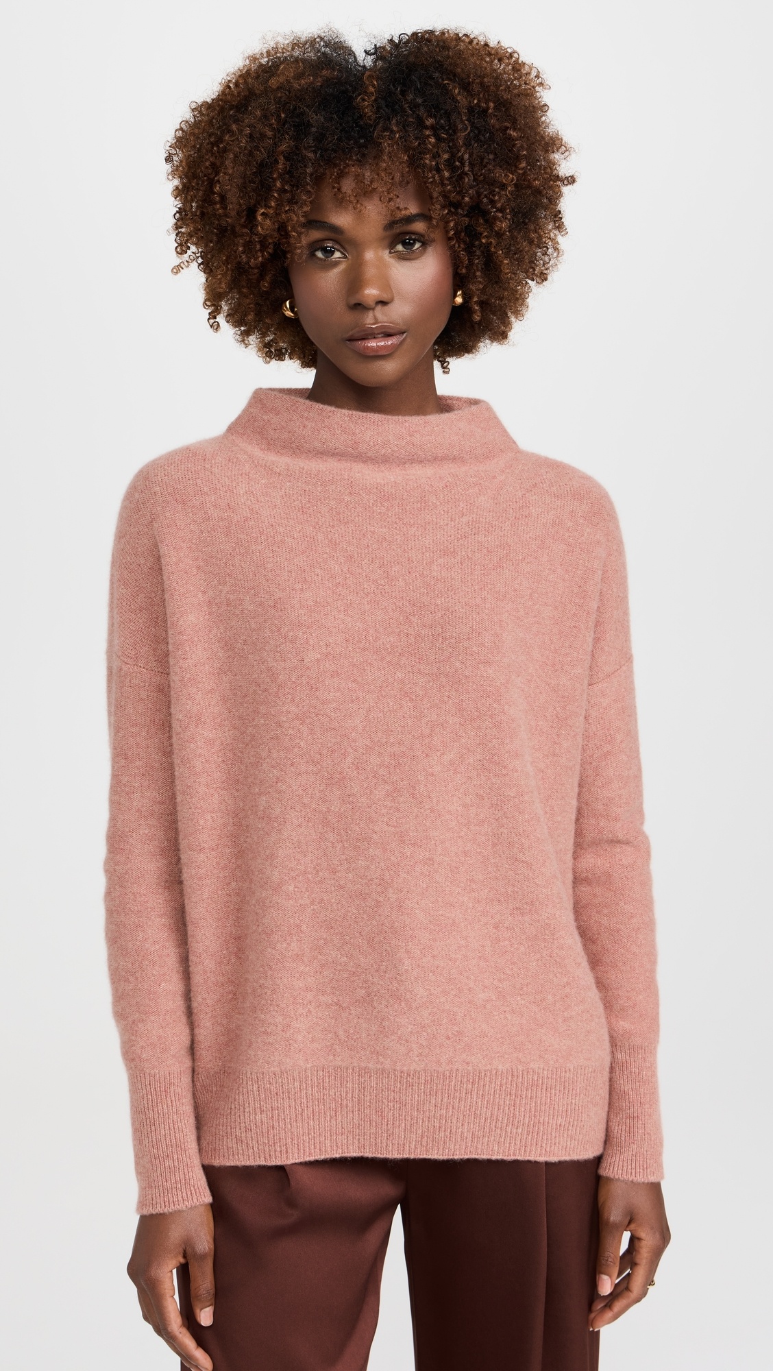 Boiled Funnel Neck Cashmere Pullover Sweater - 6