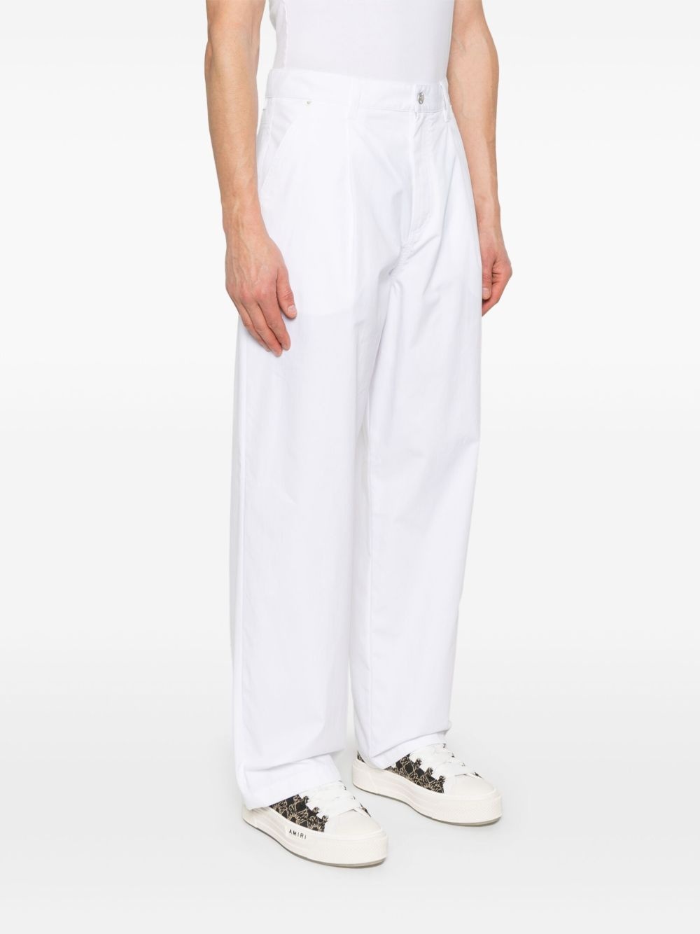 pleated wide-leg trousers - 3